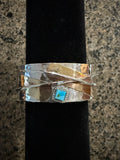 Mixed Metal Cuff with Turquoise