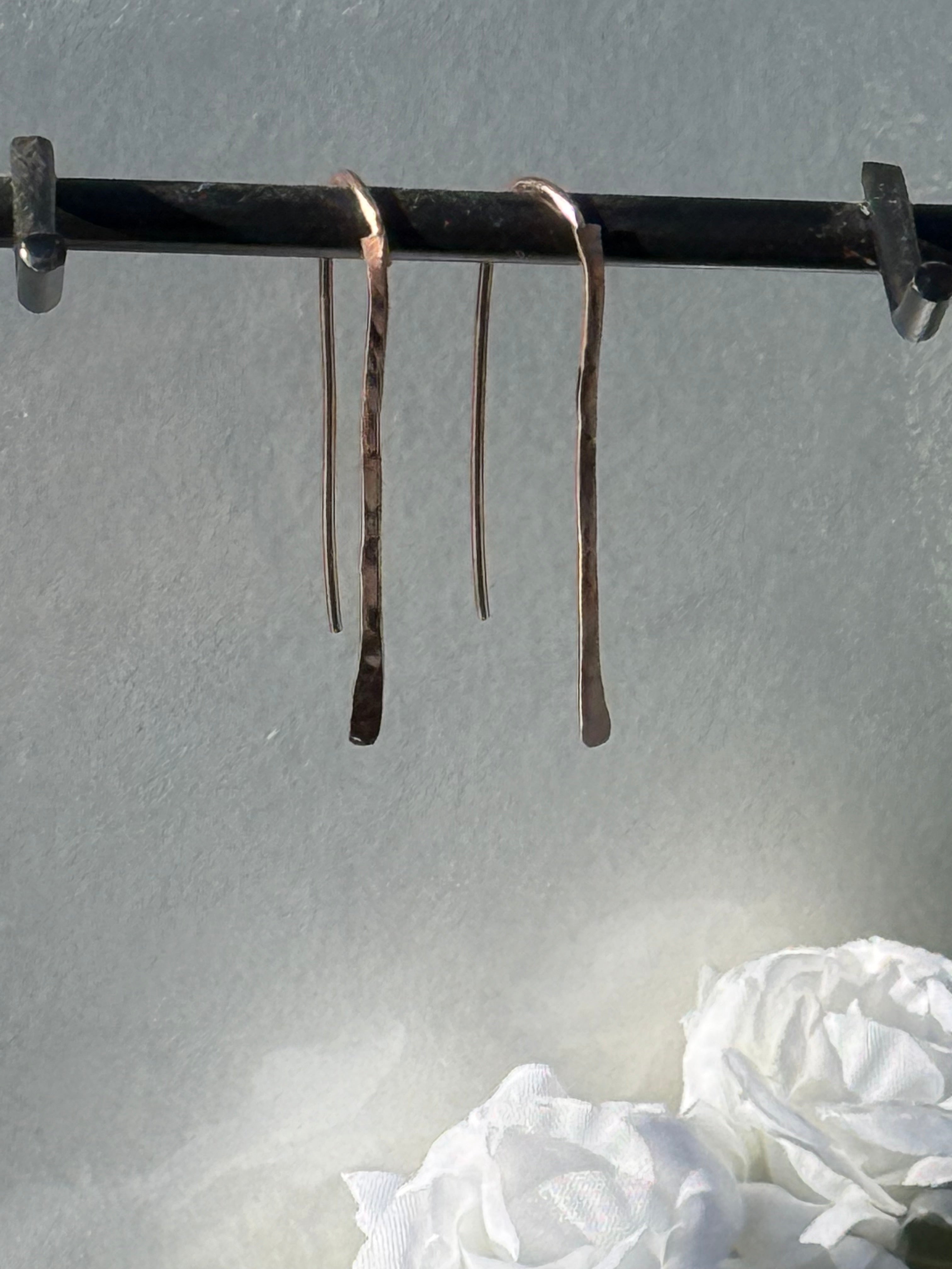 Hammered Drop Earrings