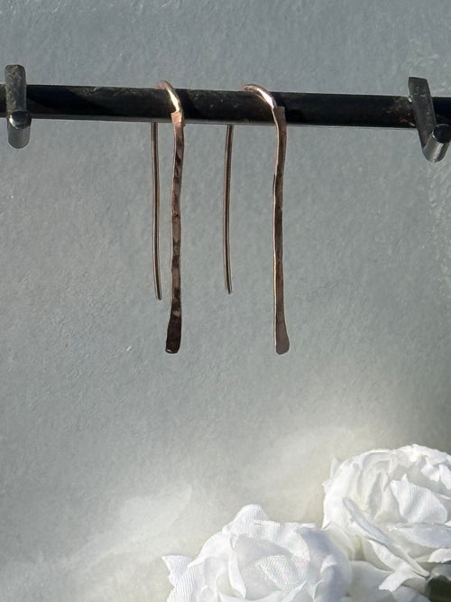 Hammered Drop Earrings