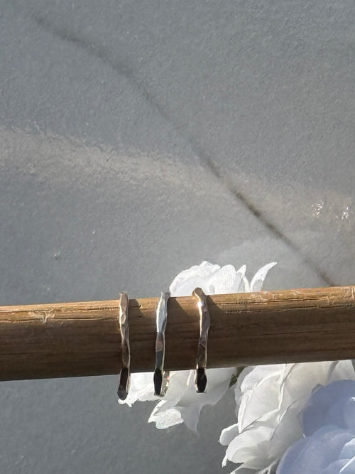 Handcrafted Mixed-Metal Stacking Rings (Set of 3)