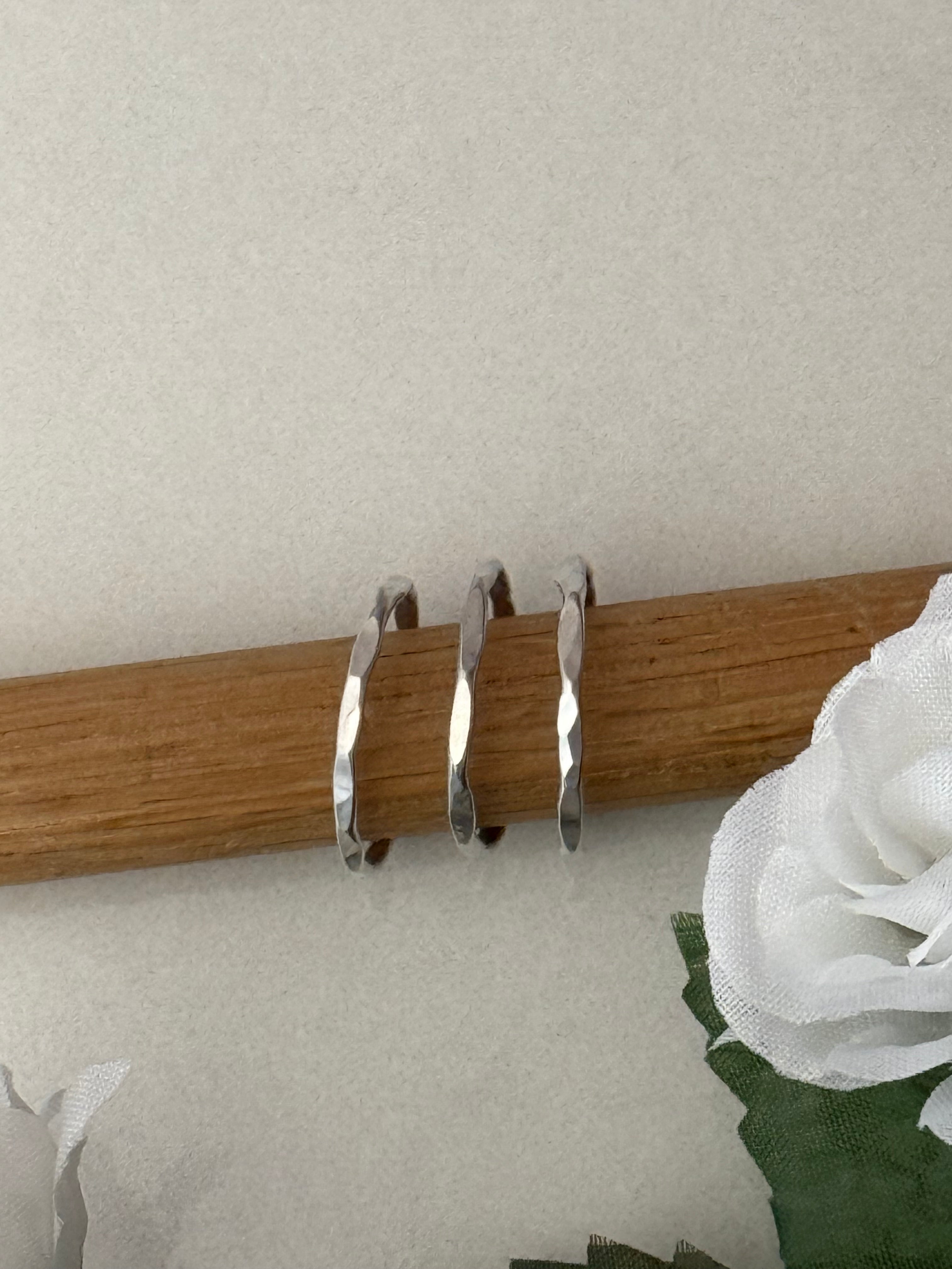 Handcrafted Mixed-Metal Stacking Rings (Set of 3)