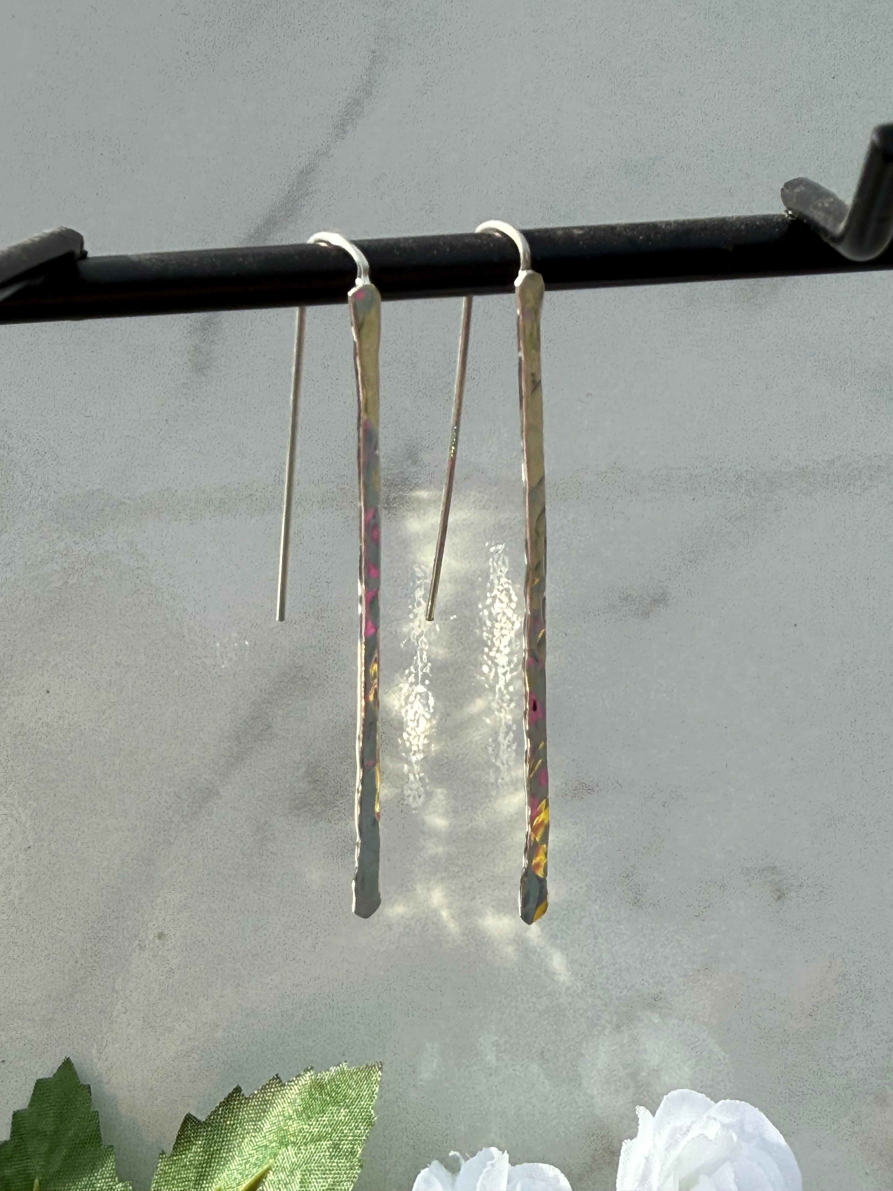 Hammered Drop Earrings