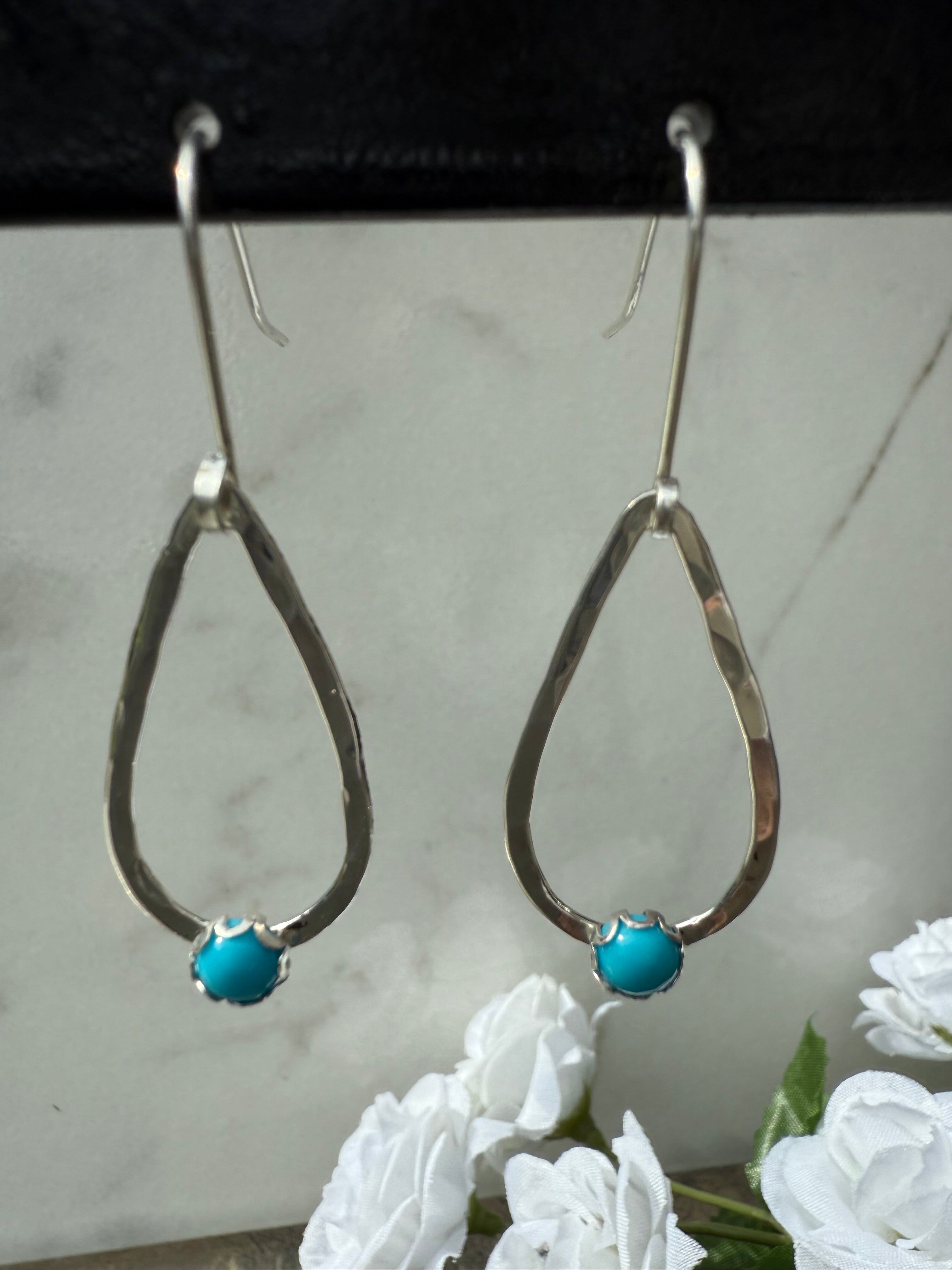 Sterling Silver and Sleeping Beauty Tuquoise Cabs